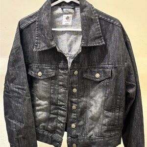 Black Distressed Denim Jacket